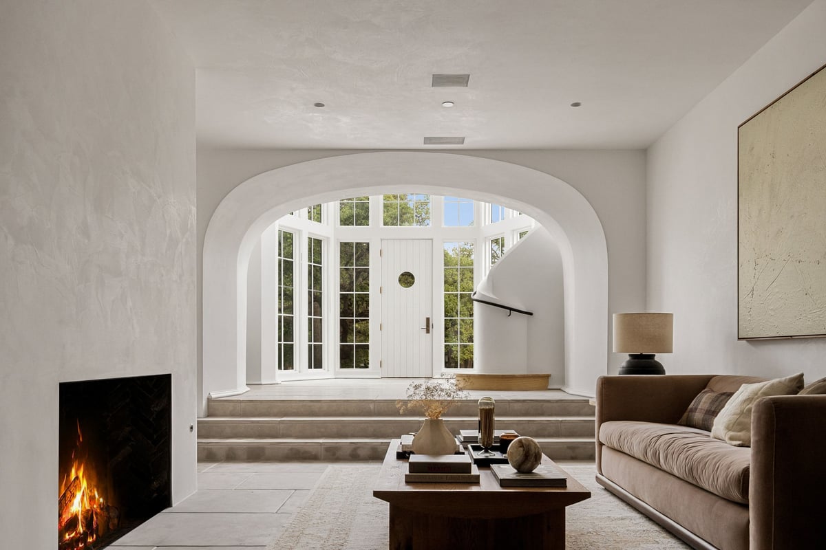 3802 Balcones Drive living room to foyer