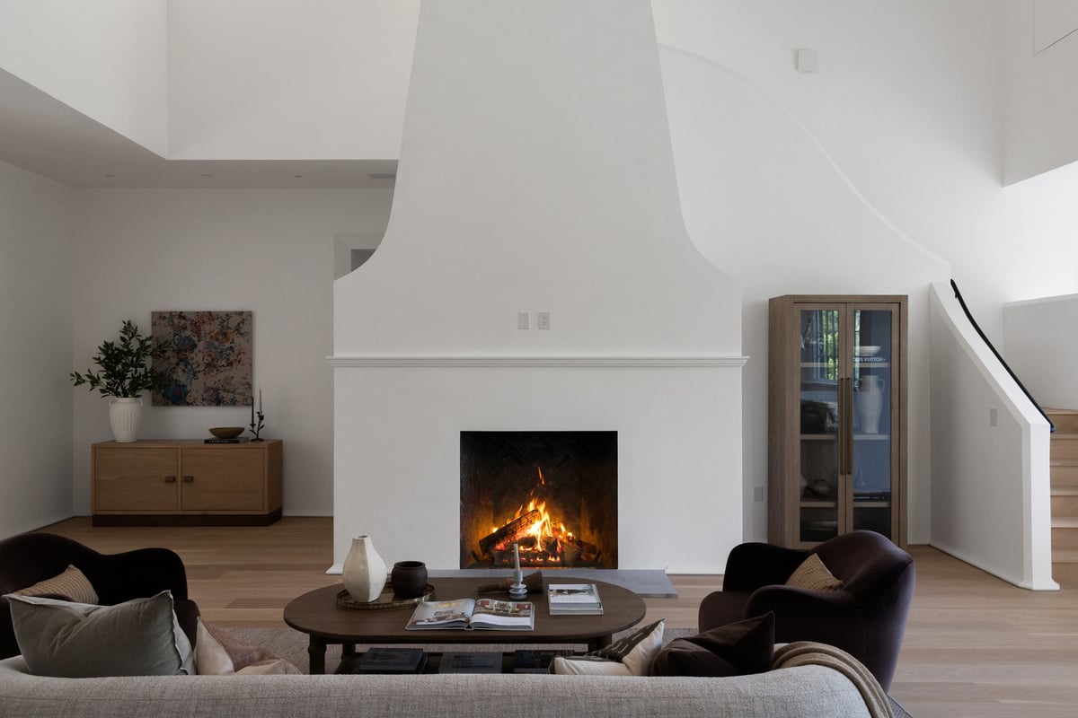 Fireplace and living room at The Lantern
