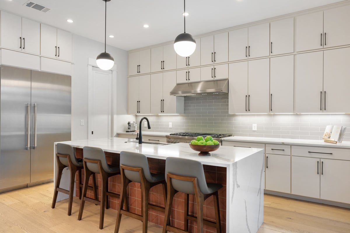 Open living and kitchen