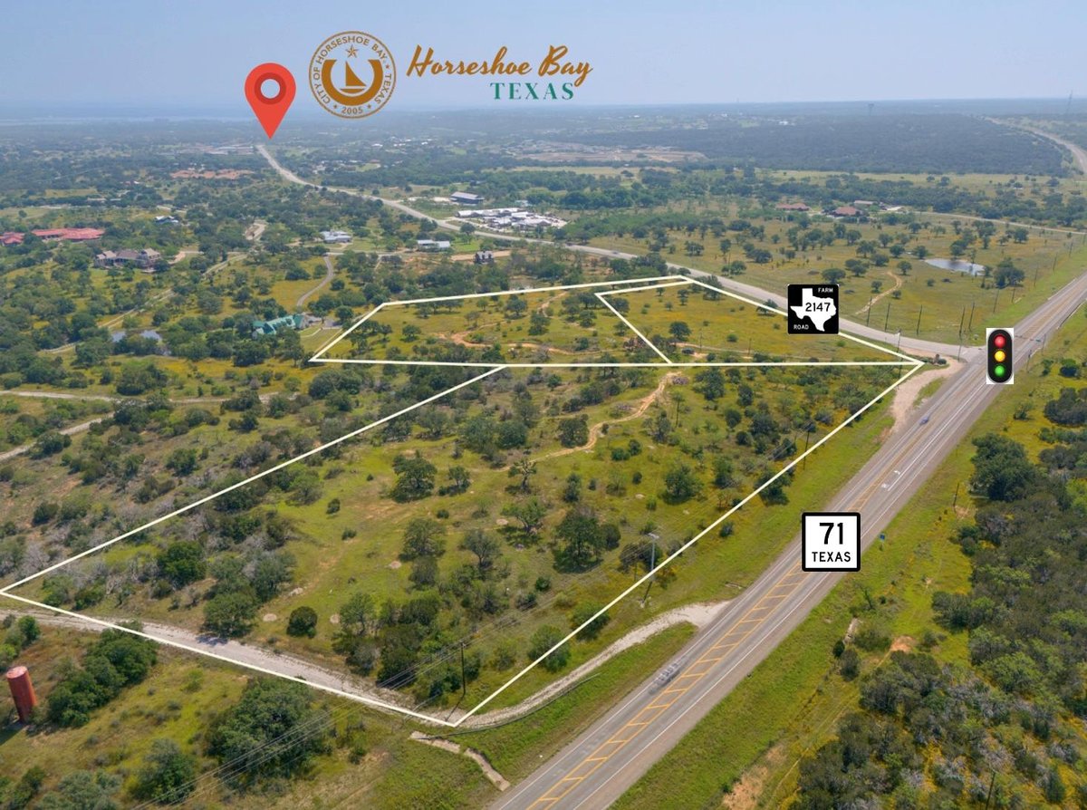 View 0 FM 2147 & SH 71 Hwy in None 0 FM 2147 & SH 71 Hwy - aerial view with 0 FM 2147 & SH 71 Hwy in Horseshoe Bay - Luxury lot in None, Horseshoe Bay, TX