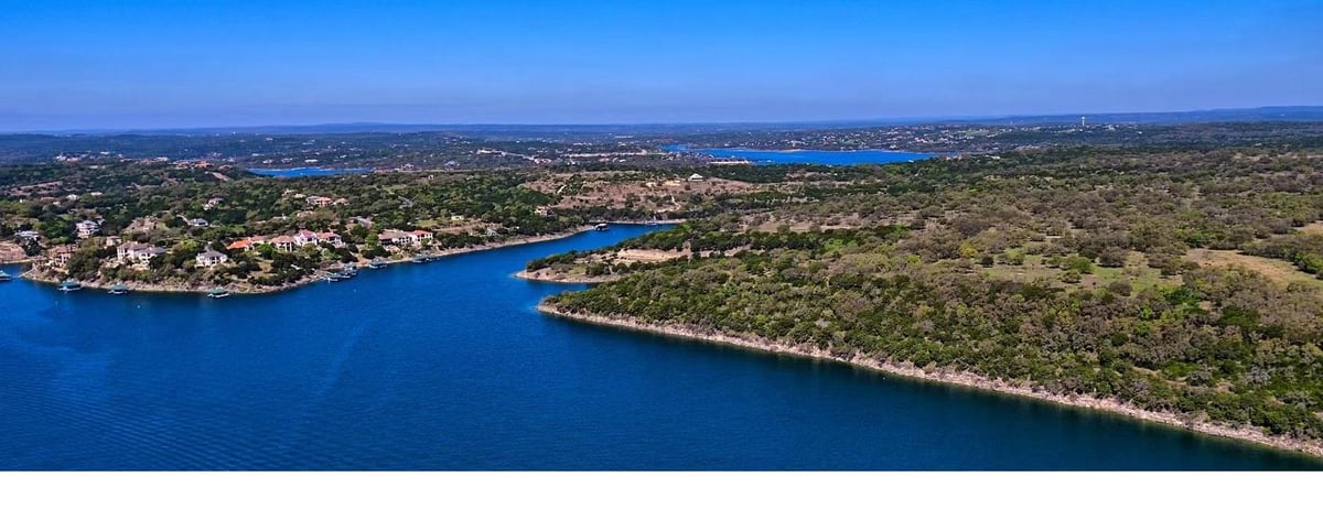 Aerial view with Lake views and Waterfront property at 0 Lohman Ford Rd - ABS 207 SUR 740 COX B F ACR 315.3630 [1-D-1], La...