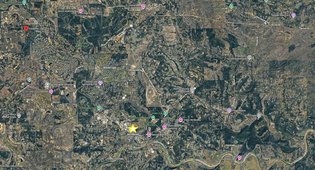 Primary bedroom at 00 Cheyenne Trl - Woodcreek Sec 13, Wimberley, TX