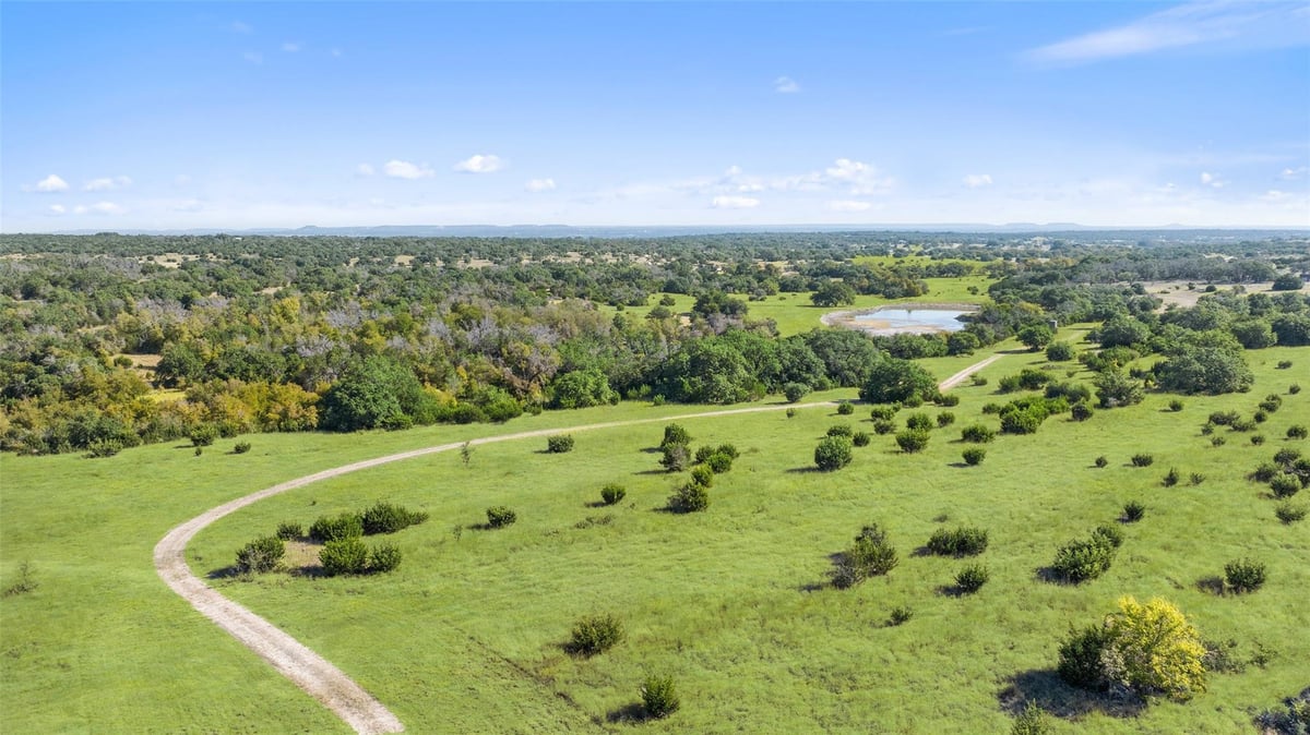 View 00 County Road 224 00 County Road 224 - aerial view with large ranch acreage aerial - Luxury home in Lampasas, TX
