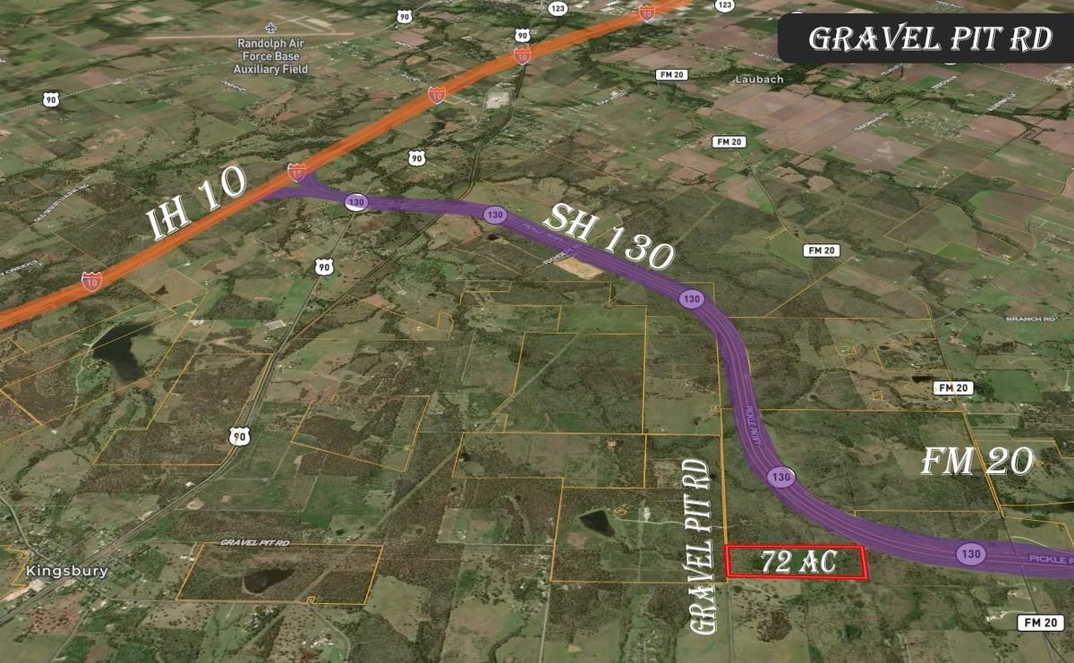 Living area at 00 Gravel Pit Rd - John B Cowan Surv A-84, Seguin, TX