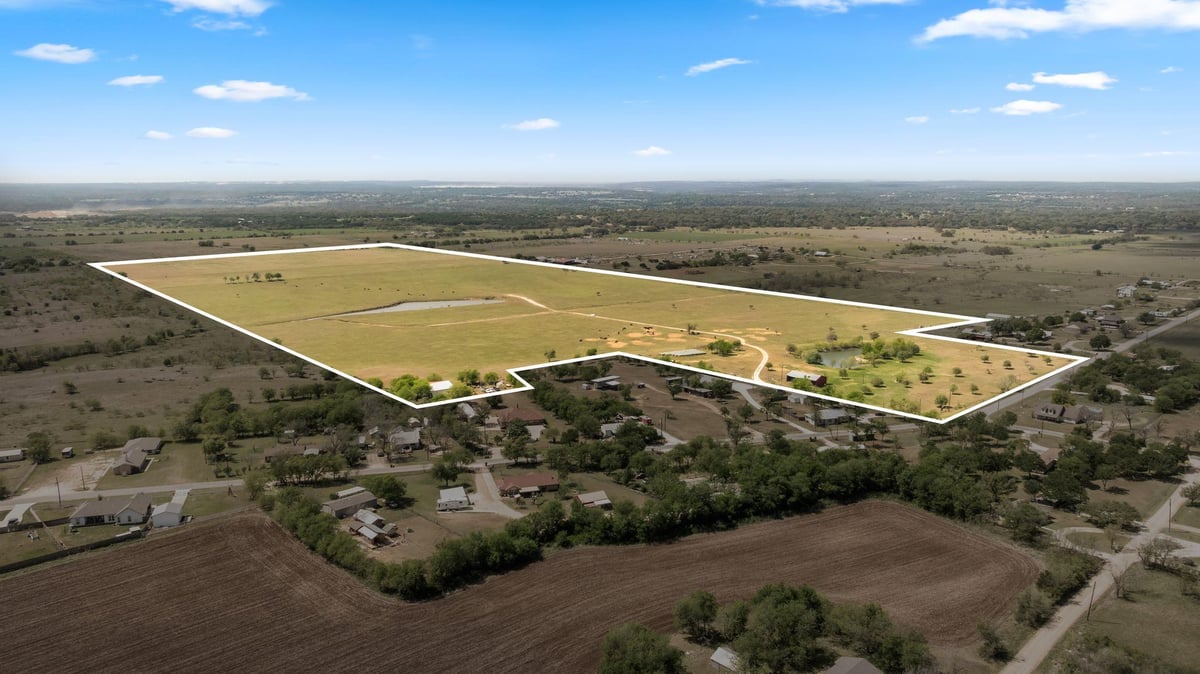 View 0000 Solana Ranch Rd in NA 0000 Solana Ranch Rd - aerial view with 0000 Solana Ranch Rd in Salado - Luxury lot in NA, Salado, TX