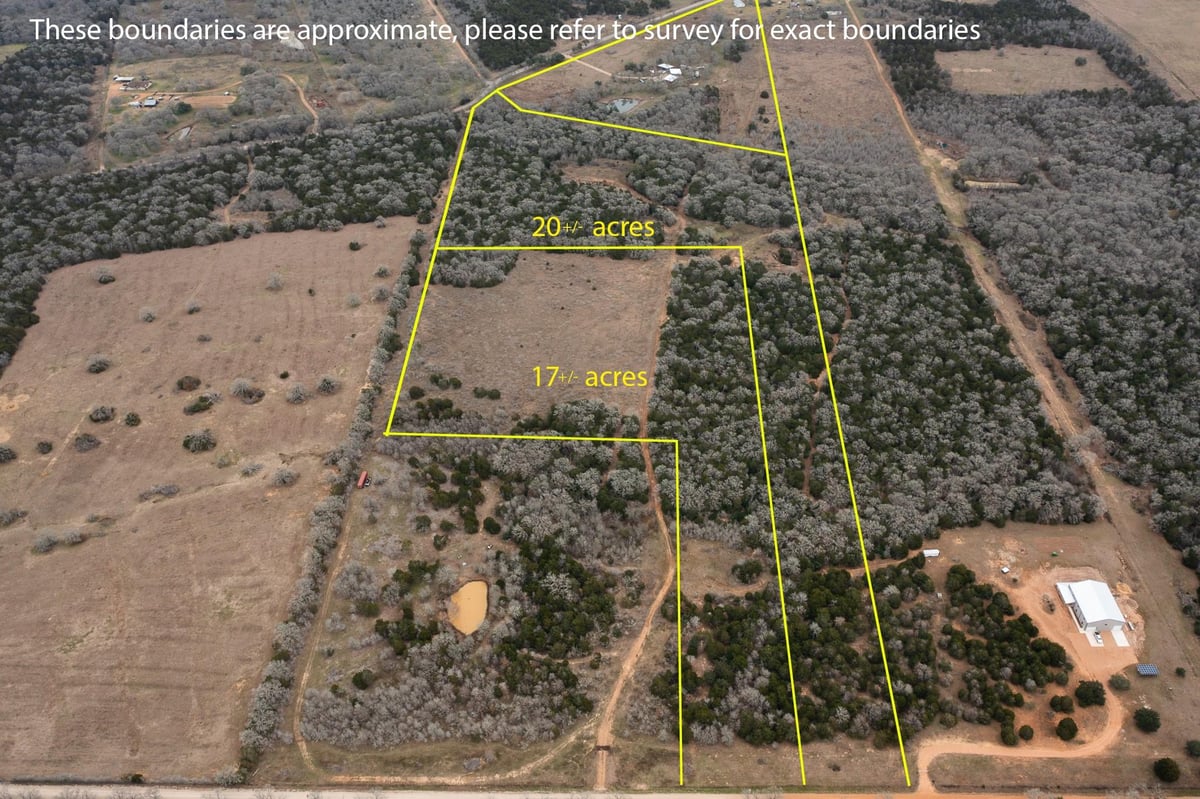 View 0000 TBD 21+/- Ac Grassyville Rd in A244 0000 TBD 21+/- Ac Grassyville Rd - front exterior - Luxury lot in A244, Paige, TX