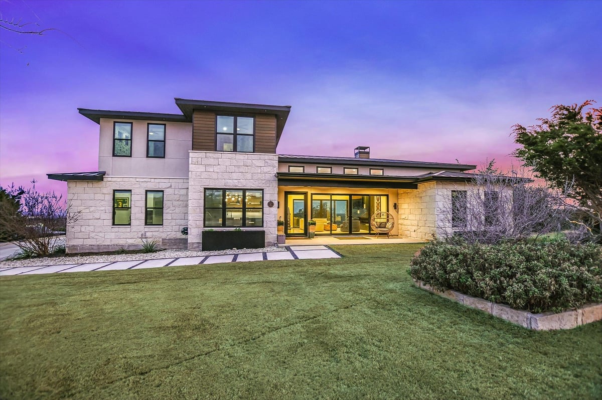 View 100 Big Sky in EAGLES NEST 100 Big Sky - front exterior - Luxury home in EAGLES NEST, Burnet, TX