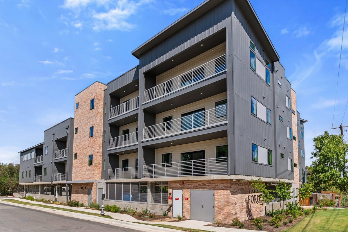 View 100 Mockingbird Ln Unit #205 in Little Ford 100 Mockingbird Ln Unit #205 - front exterior - Luxury home in Little Ford, Austin, TX