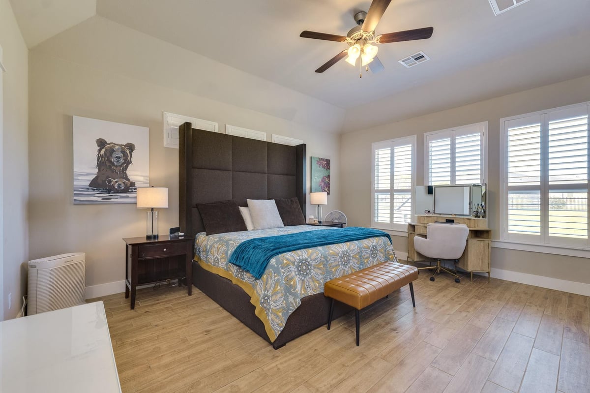 Primary bedroom at 100 Noble Log Grv - 4 bed 3 bath home