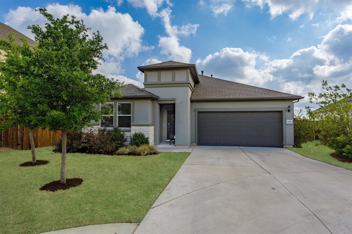 View 1000 Moose Rd in Emory Crossing 1000 Moose Rd - front exterior - Luxury home in Emory Crossing, Hutto, TX