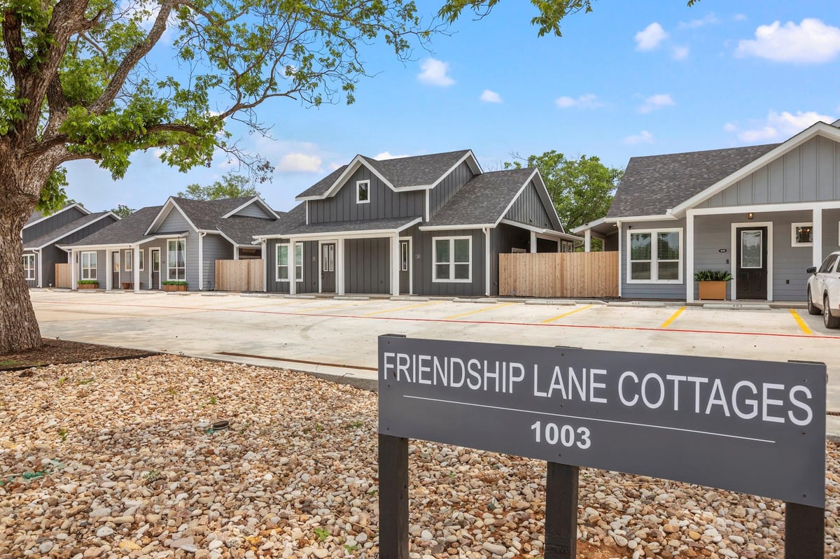 View 1003 Friendship Ln Unit #301 in Friendship Ln Cottages 1003 Friendship Ln Unit #301 - front exterior - Luxury home in Friendship Ln Cottages, Fredericksburg, TX