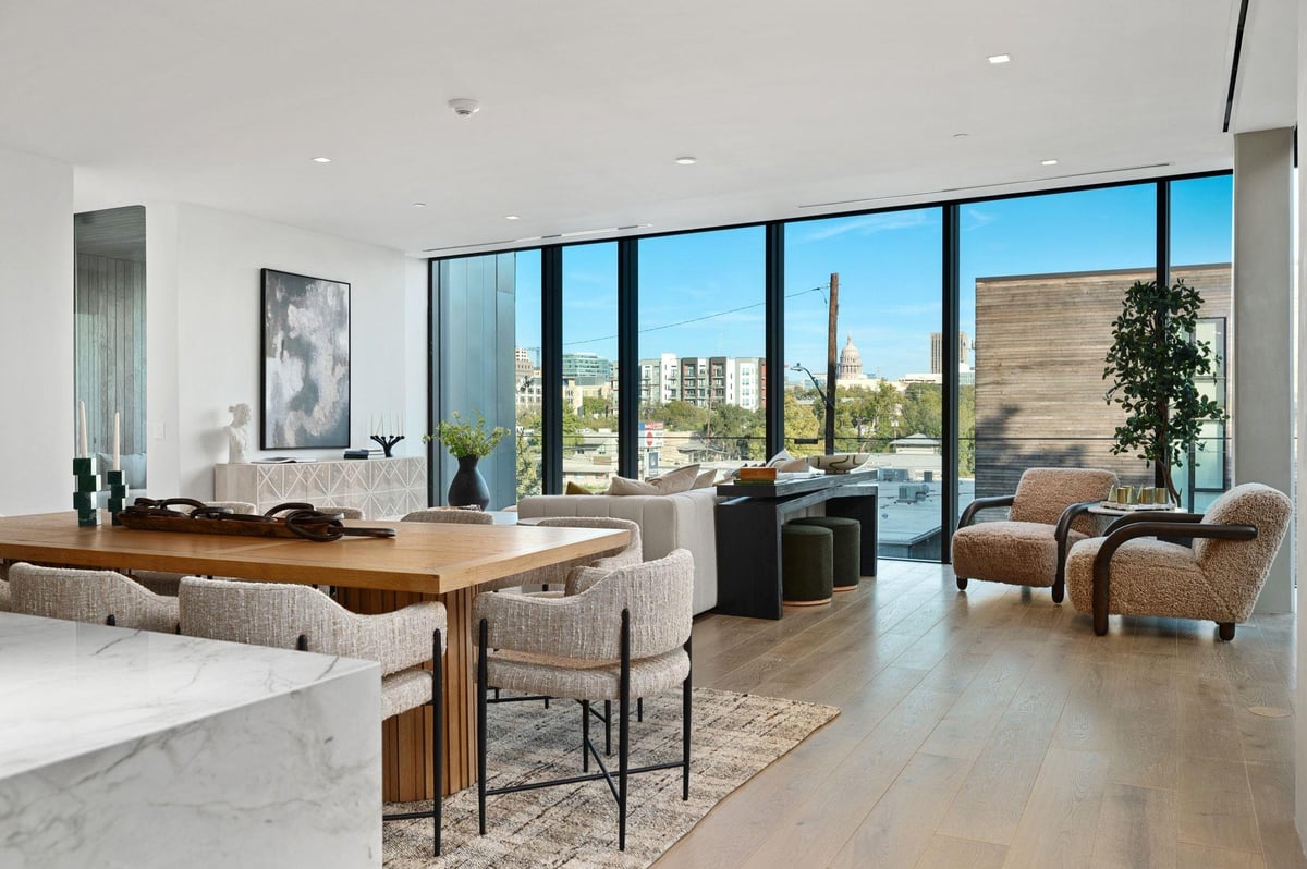 View 1006 Baylor St Unit #201 in Castle East Sub 1006 Baylor St Unit #201 - living area with 1006 Baylor St Unit #201 in Austin - Luxury home in Castle East Sub, Austin, TX