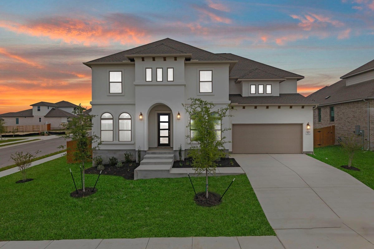 View 101 Gibbs Dr in Lariat 101 Gibbs Dr - front exterior - Luxury home in Lariat, Liberty Hill, TX