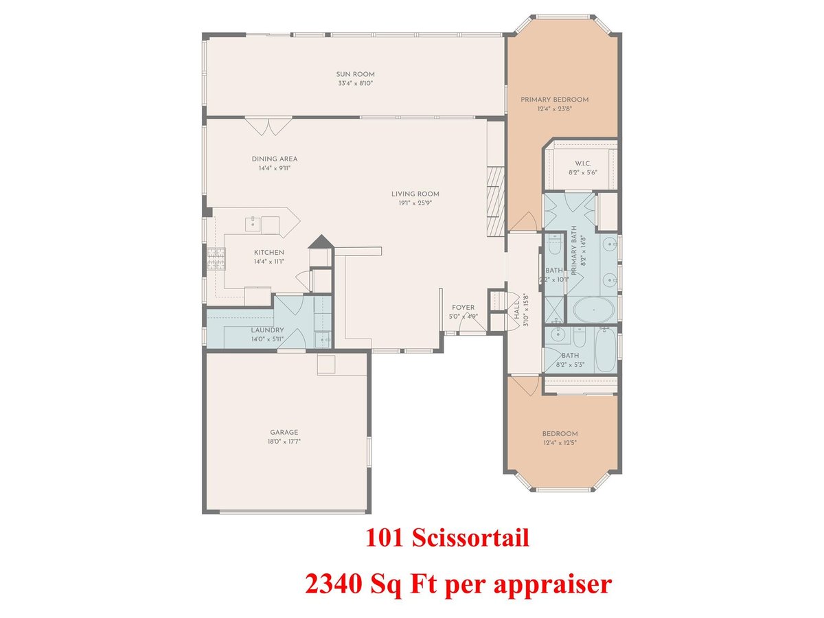 Bathroom at 101 Scissortail Trl - 2 bed 2 bath home