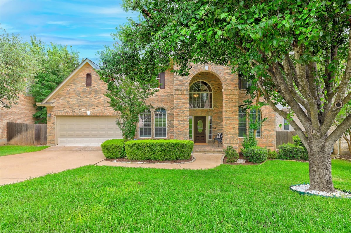 View 10129 Brimfield Dr in Canyon Creek Sec 24 10129 Brimfield Dr - front exterior - Luxury home in Canyon Creek Sec 24, Austin, TX