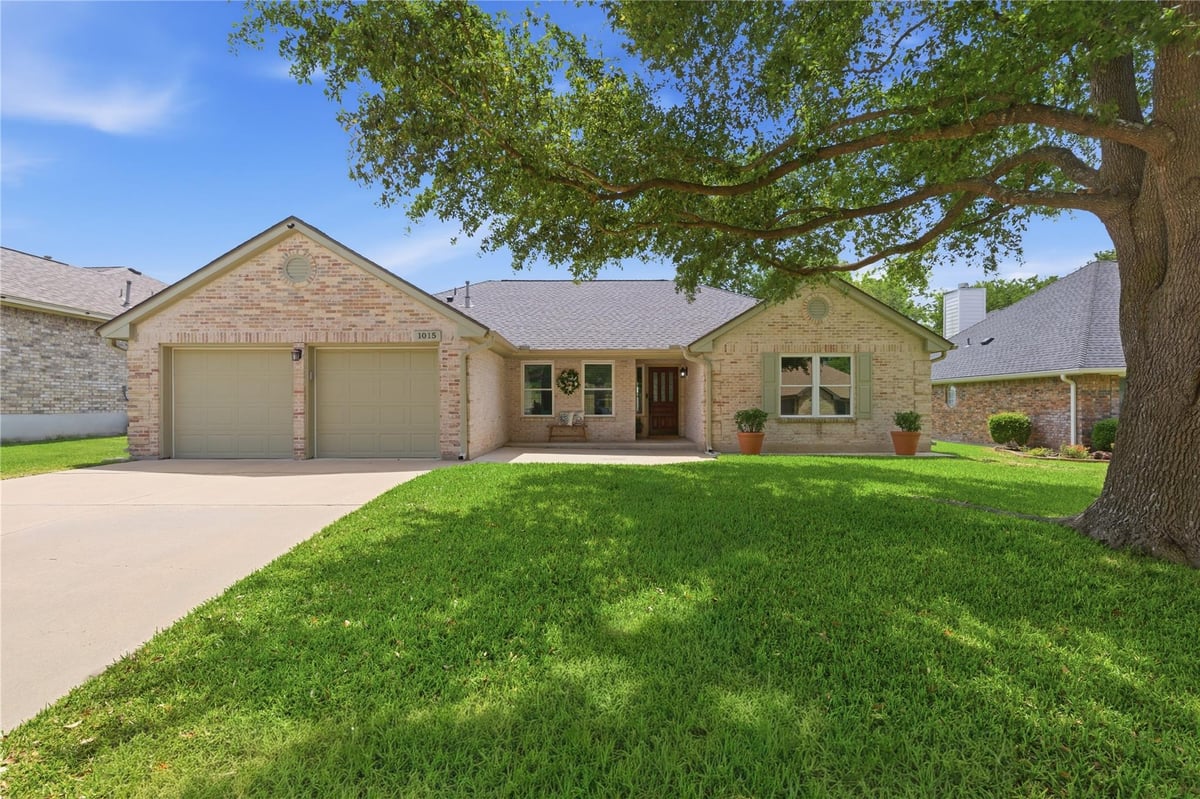 View 1015 Pecan Creek DR in Saxony 1015 Pecan Creek DR - front exterior - Luxury home in Saxony, Pflugerville, TX