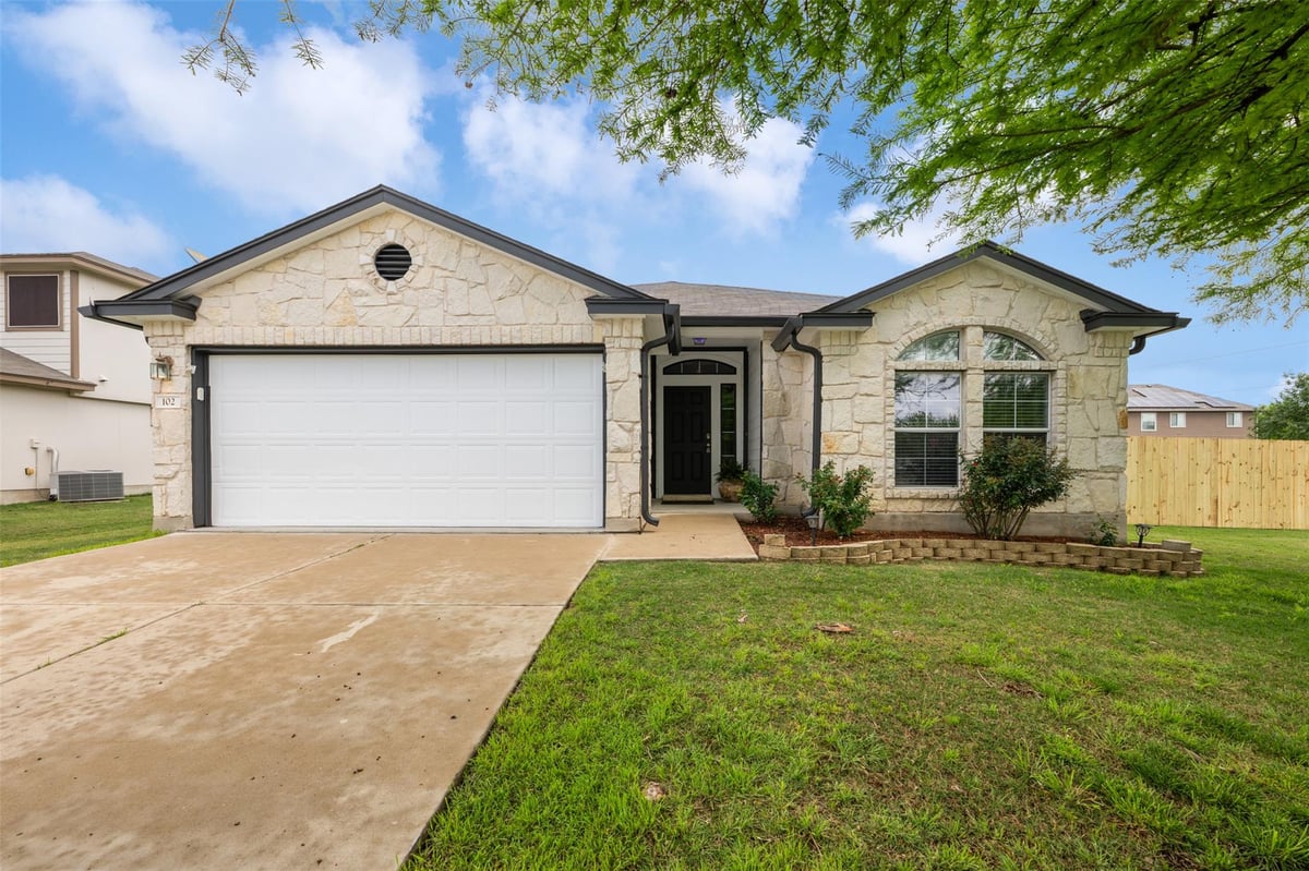 View 102 Anderson St in Hutto Square Sec 02 102 Anderson St - front exterior - Luxury home in Hutto Square Sec 02, Hutto, TX