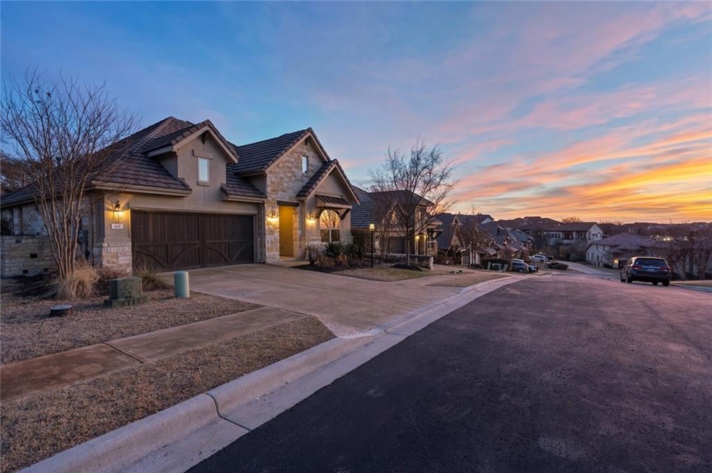 View 102 Maxwell Way in Rough Hollow 102 Maxwell Way - front exterior - Luxury home in Rough Hollow, Austin, TX