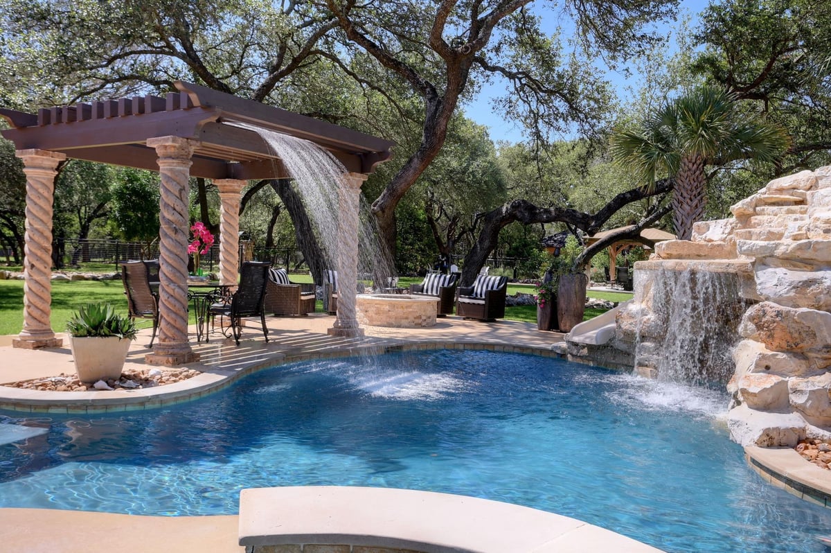 View 10210 Oak Forest Way in Rockwall Ranch 4 10210 Oak Forest Way - front exterior - Luxury home in Rockwall Ranch 4, New Braunfels, TX