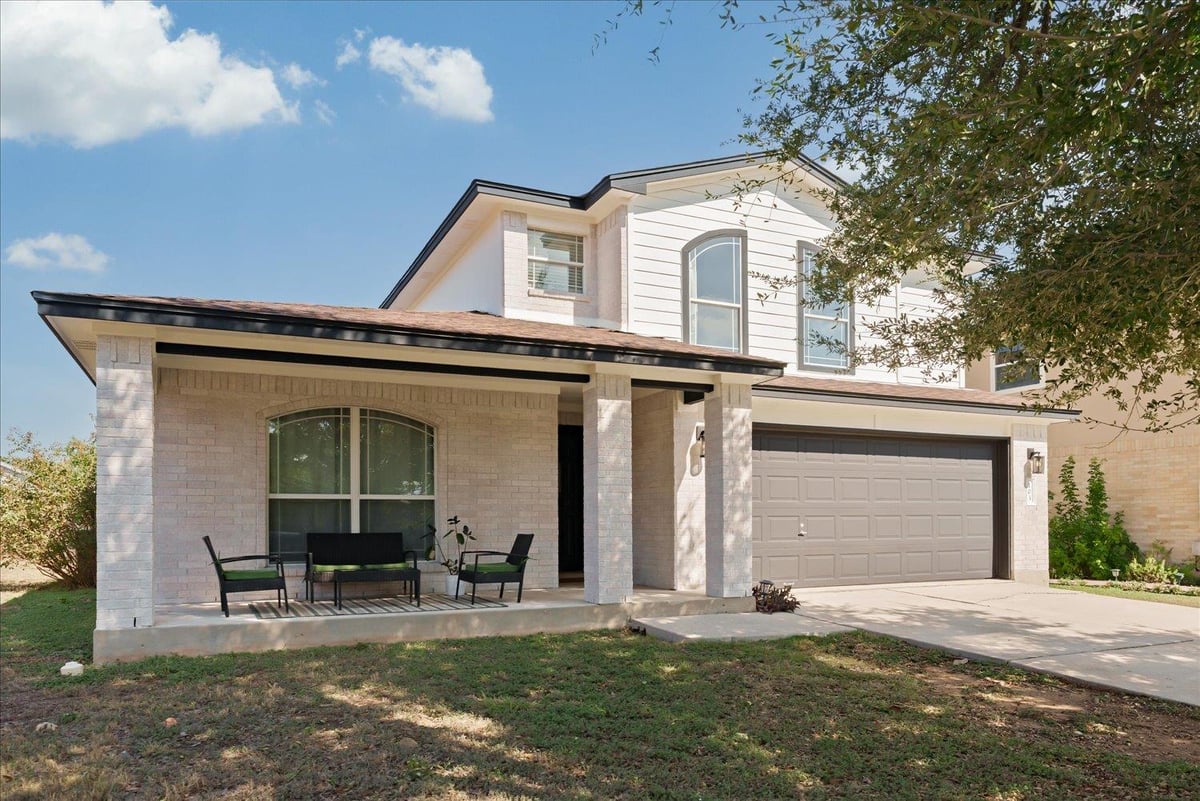 View 103 San Jacinto Dr in Silverado At Plum Creek Sec 1B 103 San Jacinto Dr - front exterior - Luxury home in Silverado At Plum Creek Sec 1B, Kyle, TX