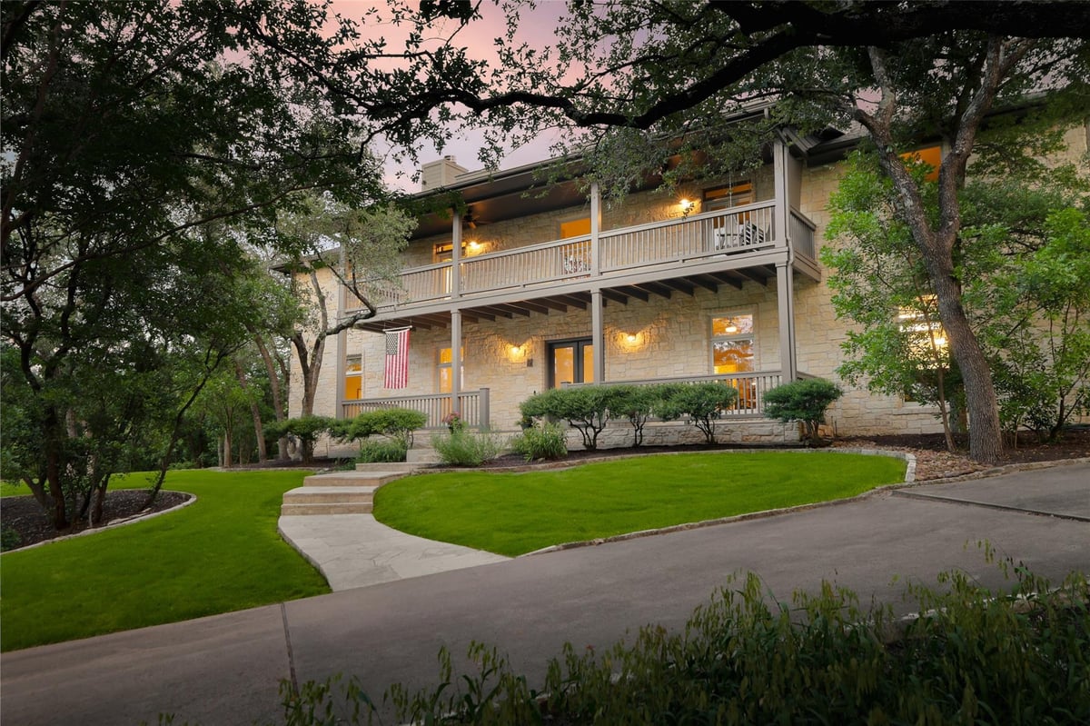 View 103 Woodview CT in Las Lomas 103 Woodview CT - front exterior - Luxury home in Las Lomas, West Lake Hills, TX