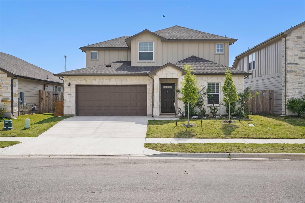 View 10310 Mager Ln in Durango Farms Ph 2 10310 Mager Ln - front exterior - Luxury home in Durango Farms Ph 2, Hutto, TX