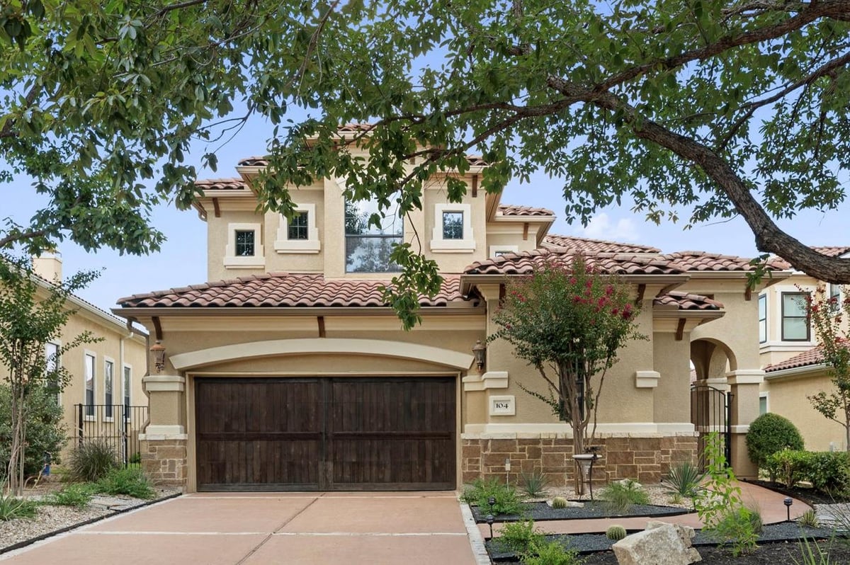 View 104 DESERT FOREST Ct in Flintrock At Hurst Creek Ph 03 104 DESERT FOREST Ct - front exterior - Luxury home in Flintrock At Hurst Creek Ph 03, Austin, TX