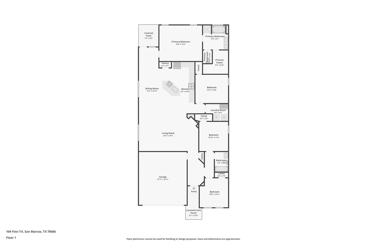 Living area at 104 Finn Trl - 4 bed 2 bath home