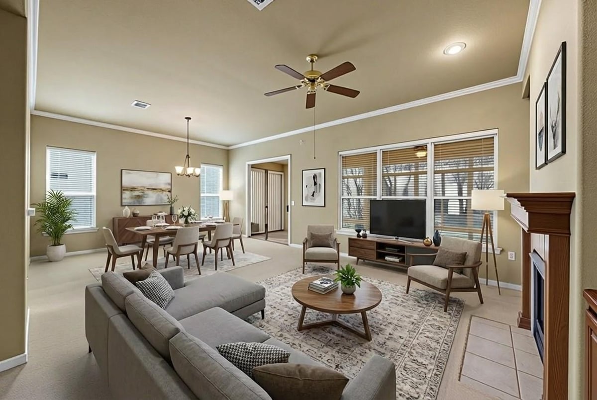 104 Lariat DR - front exterior - Luxury home in Sun City, Georgetown, TX