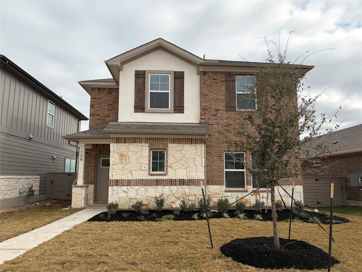 View 104 Maple Hedge Rd in Flora 104 Maple Hedge Rd - front exterior - Luxury home in Flora, Hutto, TX