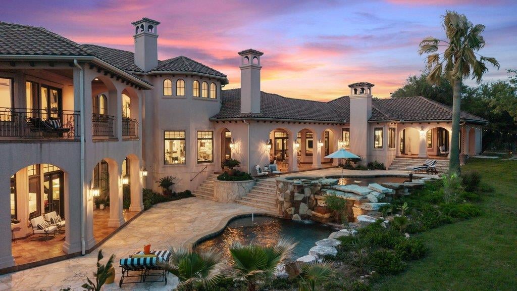 View 104 S Angel Light DR in Angel Bay 104 S Angel Light DR - front exterior - Luxury home in Angel Bay, Spicewood, TX