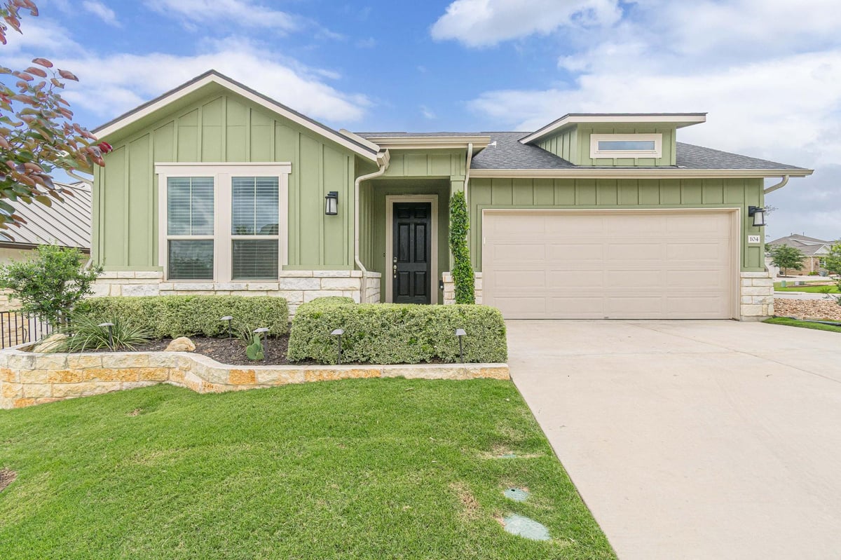 View 104 Singing Sumac WAY in Kissing Tree 104 Singing Sumac WAY - front exterior - Luxury home in Kissing Tree, San Marcos, TX