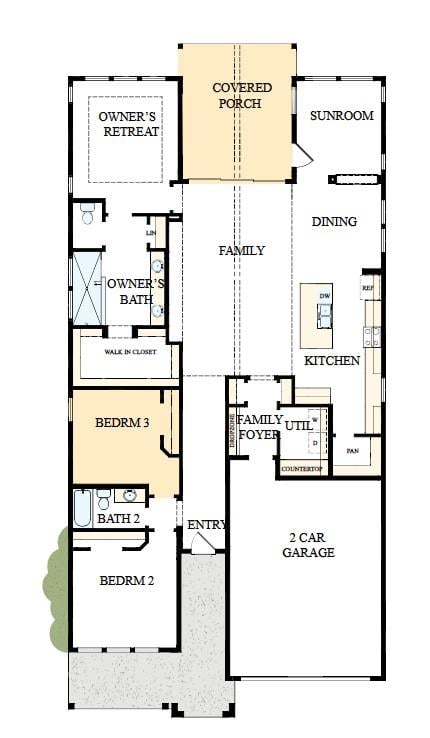 Living area at 104 Sisal Cv - 3 bed 2 bath home