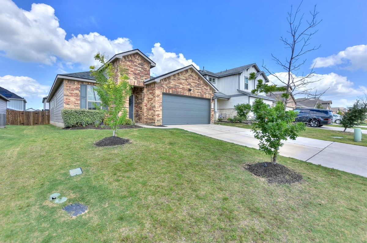 105 Bracken Fern LN - front exterior - Luxury home in Carlson Place, Georgetown, TX