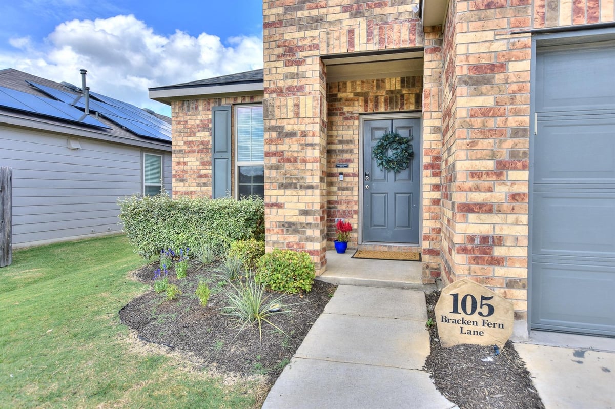 View 105 Bracken Fern LN in Carlson Place 105 Bracken Fern LN - front exterior - Luxury home in Carlson Place, Georgetown, TX