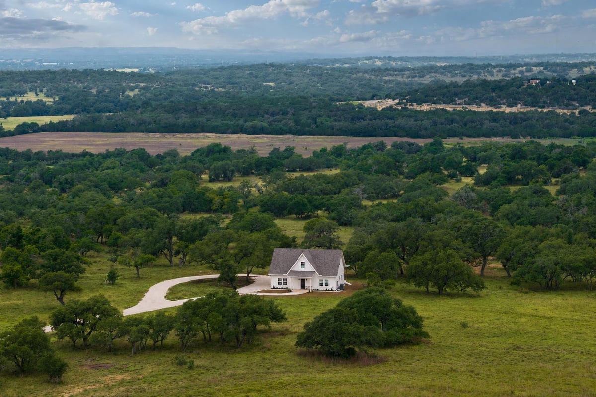 View 105 Colette LN in None 105 Colette LN - front exterior - Luxury home in None, Blanco, TX