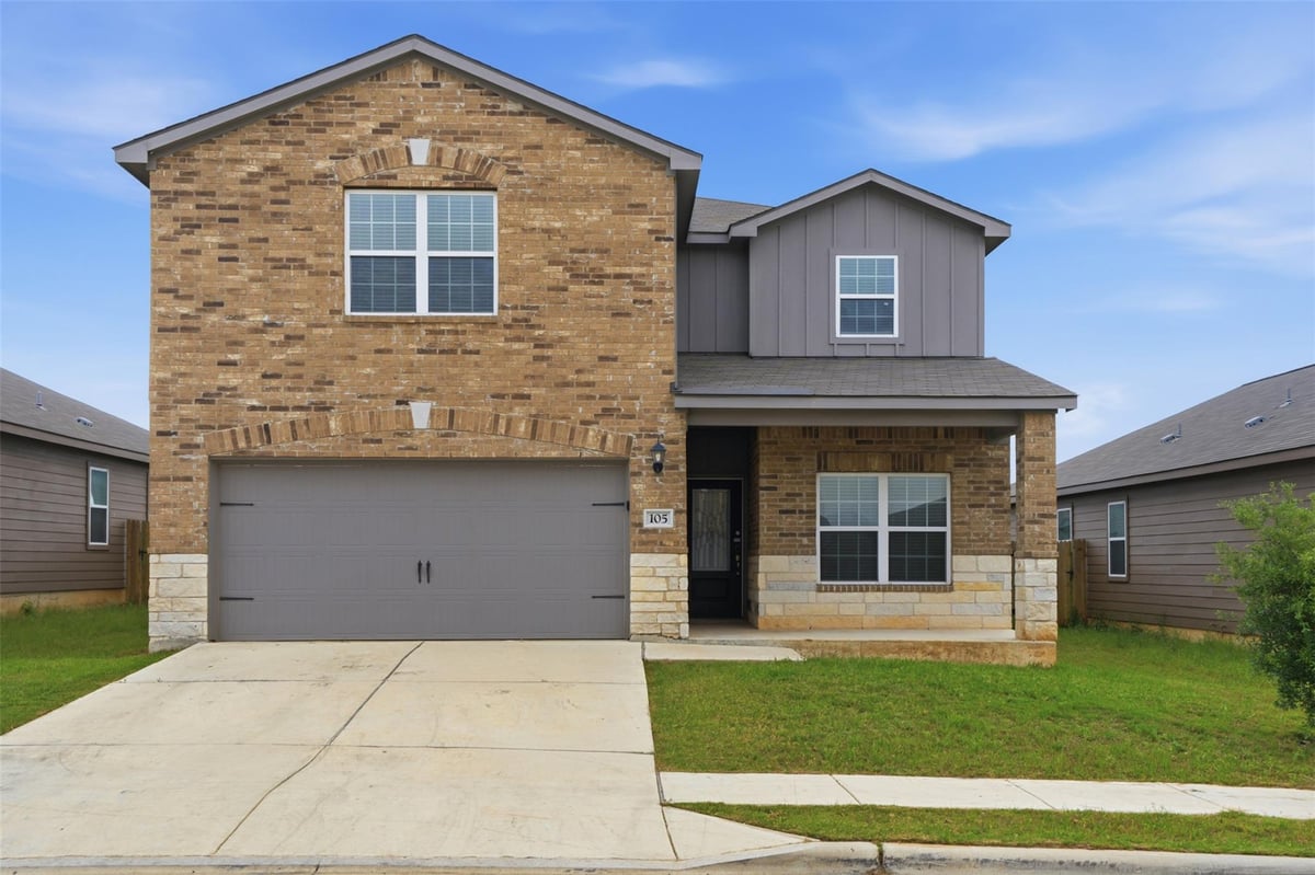 View 105 Declaration Ln in Liberty Parke Ph 4 105 Declaration Ln - front exterior - Luxury home in Liberty Parke Ph 4, Liberty Hill, TX