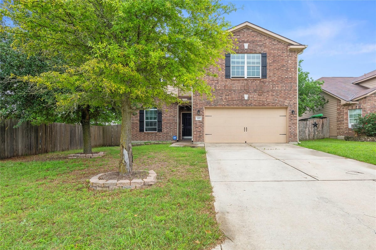 View 105 J E Brown Ln in Sonterra West Sec 8-E 105 J E Brown Ln - front exterior - Luxury home in Sonterra West Sec 8-E, Jarrell, TX
