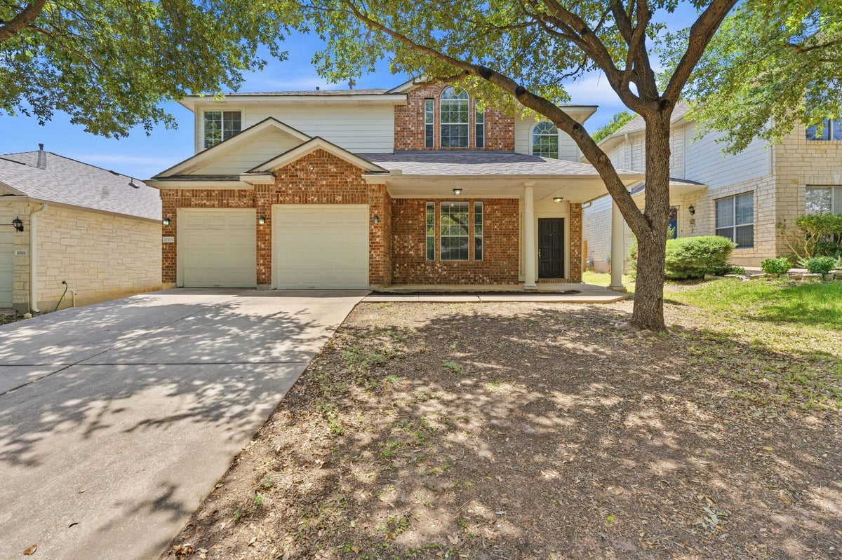 View 10504 Beard Ave in Bauerle Ranch 10504 Beard Ave - front exterior - Luxury home in Bauerle Ranch, Austin, TX