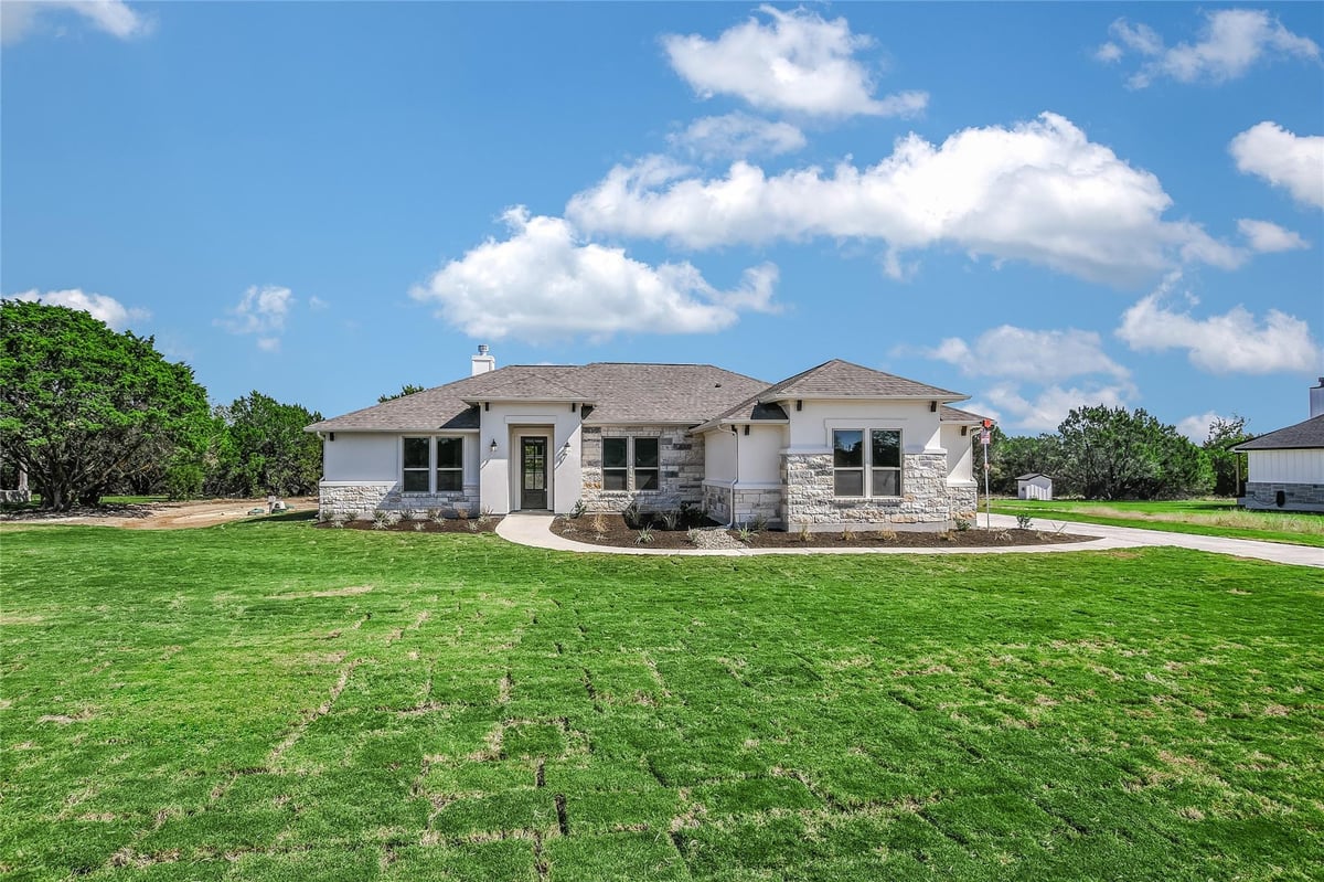 View 107 Ethan Ln in Burnet Hilltop Estates 107 Ethan Ln - front exterior - Luxury home in Burnet Hilltop Estates, Burnet, TX