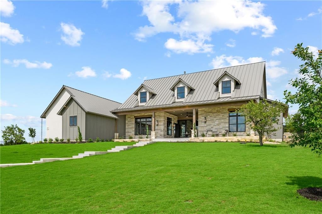 View 107 Stephanie LN in Creekside at Flintrock 107 Stephanie LN - front exterior - Luxury home in Creekside at Flintrock, Austin, TX