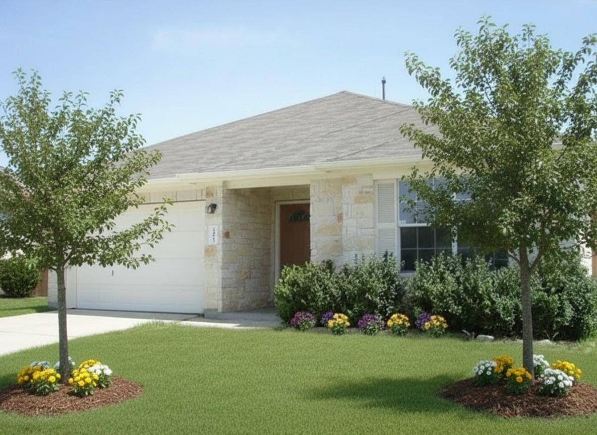 View 107 Thompson Trl in Hunters Crossing 107 Thompson Trl - front exterior - Luxury home in Hunters Crossing, Bastrop, TX
