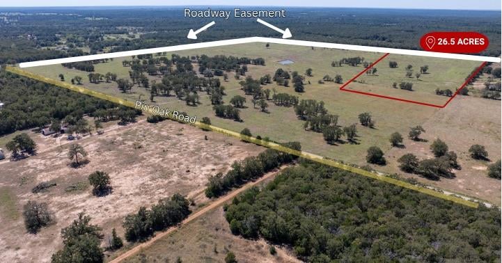 Living area at 1078 Old Pin Oak Rd Unit #Tract 1 - Holderman, Jesse, Paige, TX