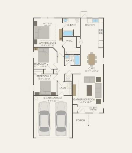Living area at 108 Blackfoot Daisy Path - 3 bed 2 bath home