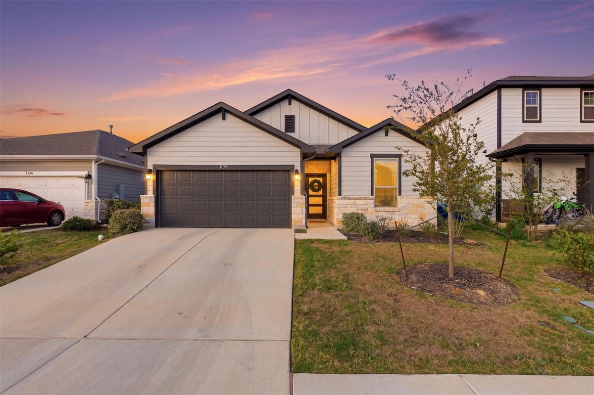 View 108 Gullivers DR in Trinity Ranch Ph 1, Sec 108 Gullivers DR - front exterior - Luxury home in Trinity Ranch Ph 1, Sec, Elgin, TX