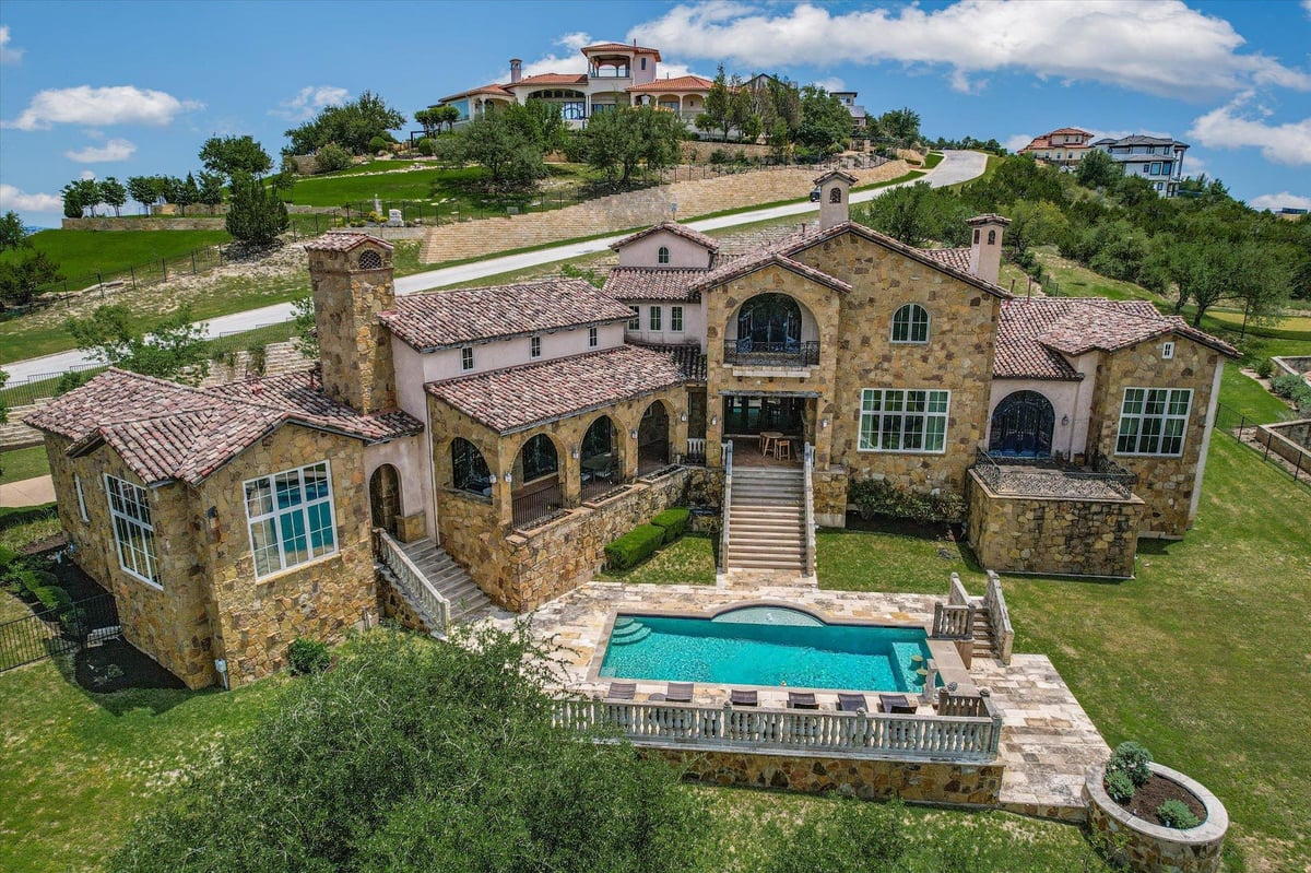 View 108 Palazza Alto Dr in Bella Montagna Round Mountain Estates 02 108 Palazza Alto Dr - front exterior - Luxury home in Bella Montagna Round Mountain Estates 02, Austin, TX