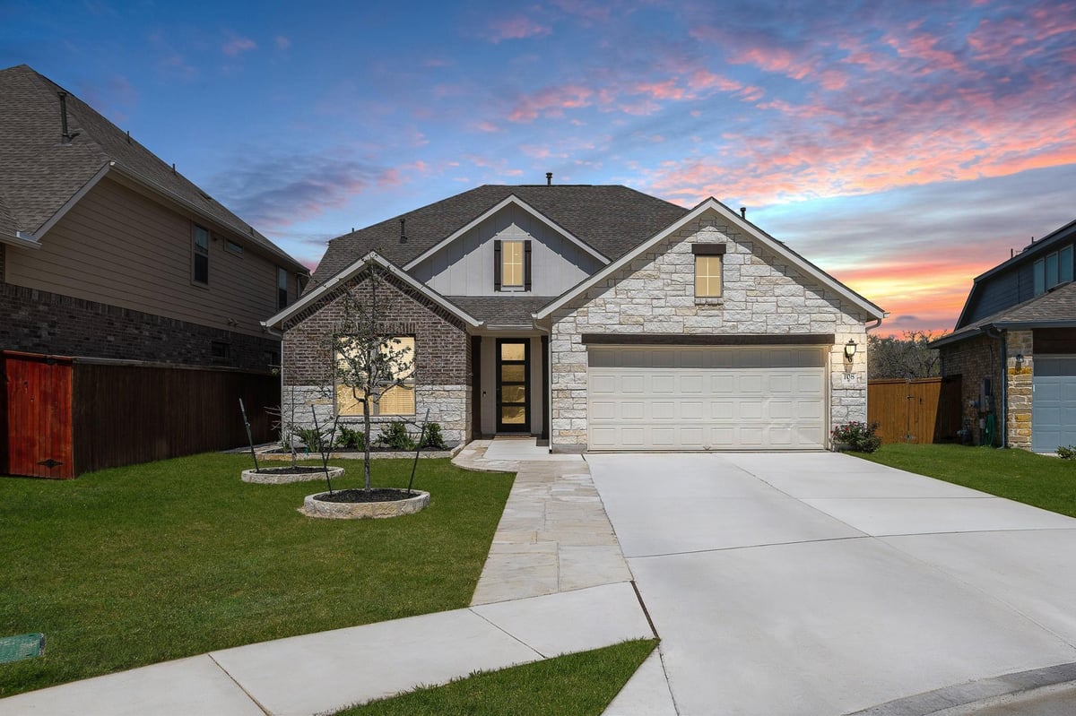 View 108 Ravello St in Santa Rita Ranch South Sec 9A 108 Ravello St - front exterior - Luxury home in Santa Rita Ranch South Sec 9A, Liberty Hill, TX