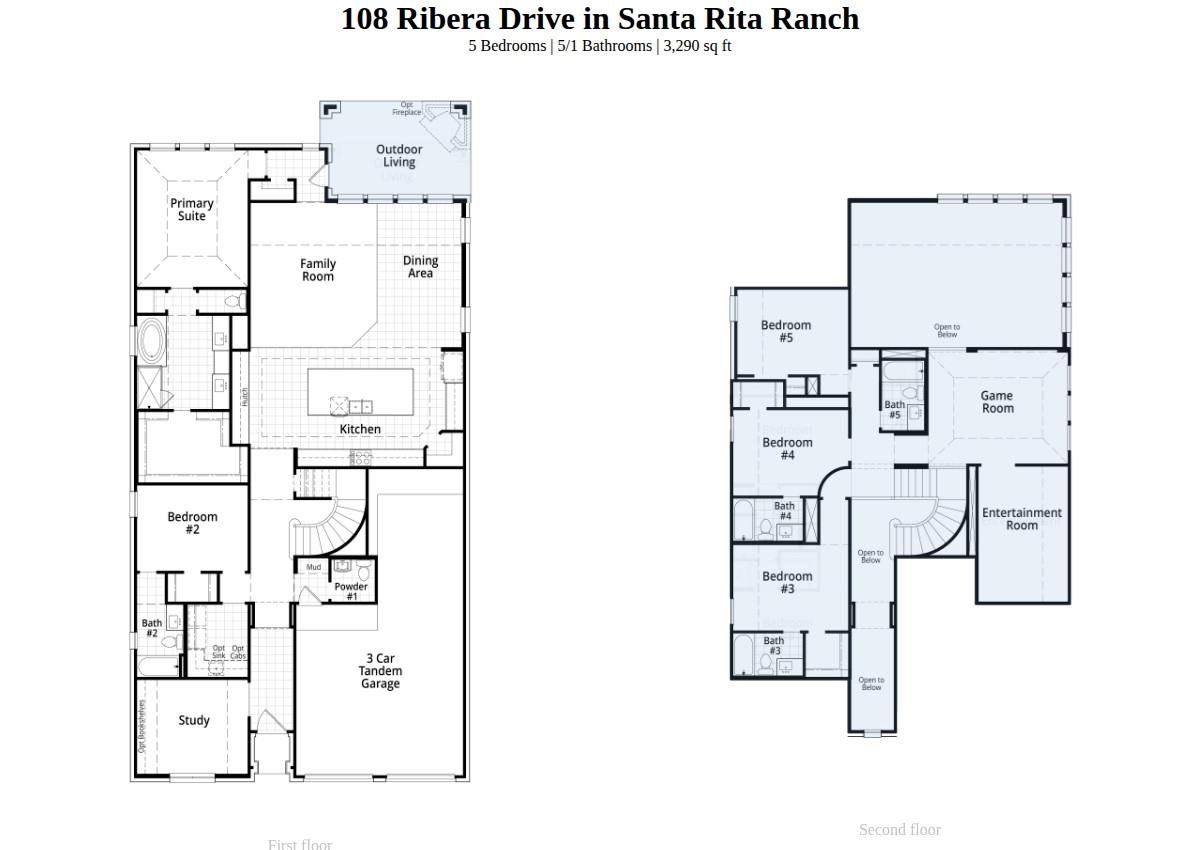 Living area at 108 Ribera Dr - 5 bed 5 bath home