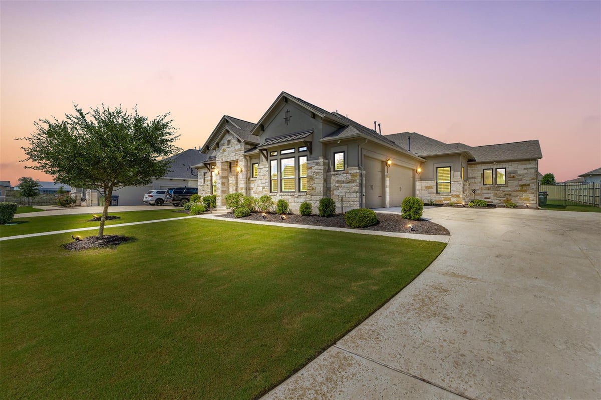 View 109 Alonda WAY in Santa Rita Ranch 109 Alonda WAY - front exterior - Luxury home in Santa Rita Ranch, Liberty Hill, TX