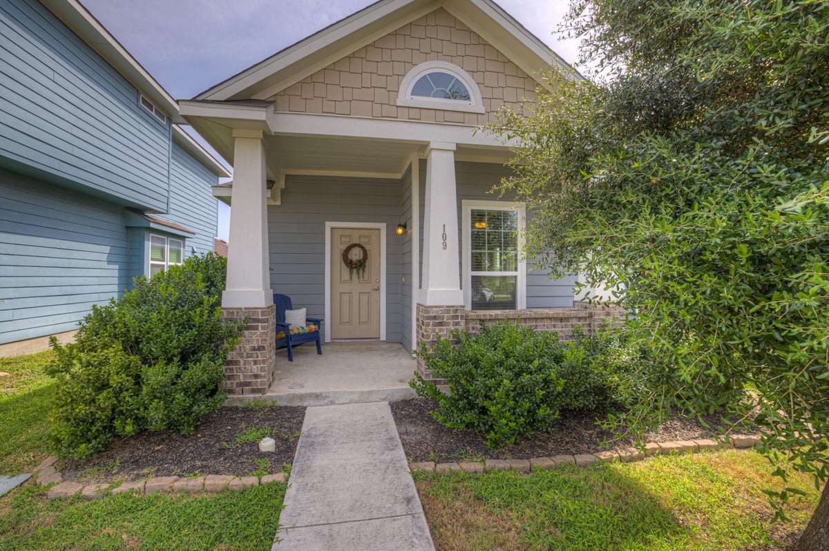View 109 Bosque DR in Trace Sub Sec A Pa 1A Ph A-2 109 Bosque DR - front exterior - Luxury home in Trace Sub Sec A Pa 1A Ph A-2, San Marcos, TX